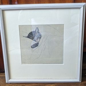 Collectors Chessie the kitten framed